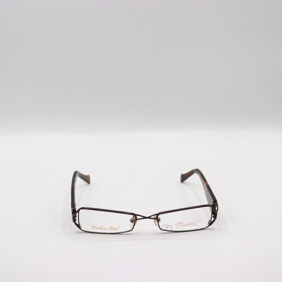 Chocolate Brown Small Rectangle Rare Womens Glasses Frames 48 17 130 Deadstock - Picture 1 of 3
